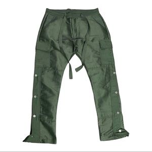 MNML Olive Satin Button Western Cargos Sz. 36